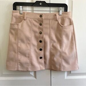 5 for $25! Zara Blush Button-Up Mini Skirt